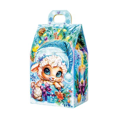 Новогодний подарок «004.Малышка» · Вес: 150 г., Упаковка: картон. · Размеры: ↔ 9.00 см ⤢ 6.50 см ↕ 17.00 см · (кликни на картинку, чтобы увеличить) Детский новогодний подарок «Малышка», 150 г, каталог 2027 года
