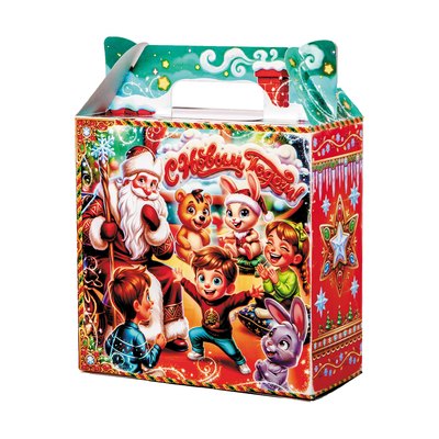 Новогодний подарок «037.Игра» · Вес: 700 г., Упаковка: картон. · Размеры: ↔ 17.00 см ⤢ 8.00 см ↕ 22.00 см · (кликни на картинку, чтобы увеличить) Детский новогодний подарок «Игра», 700 г, каталог 2027 года - фото 3